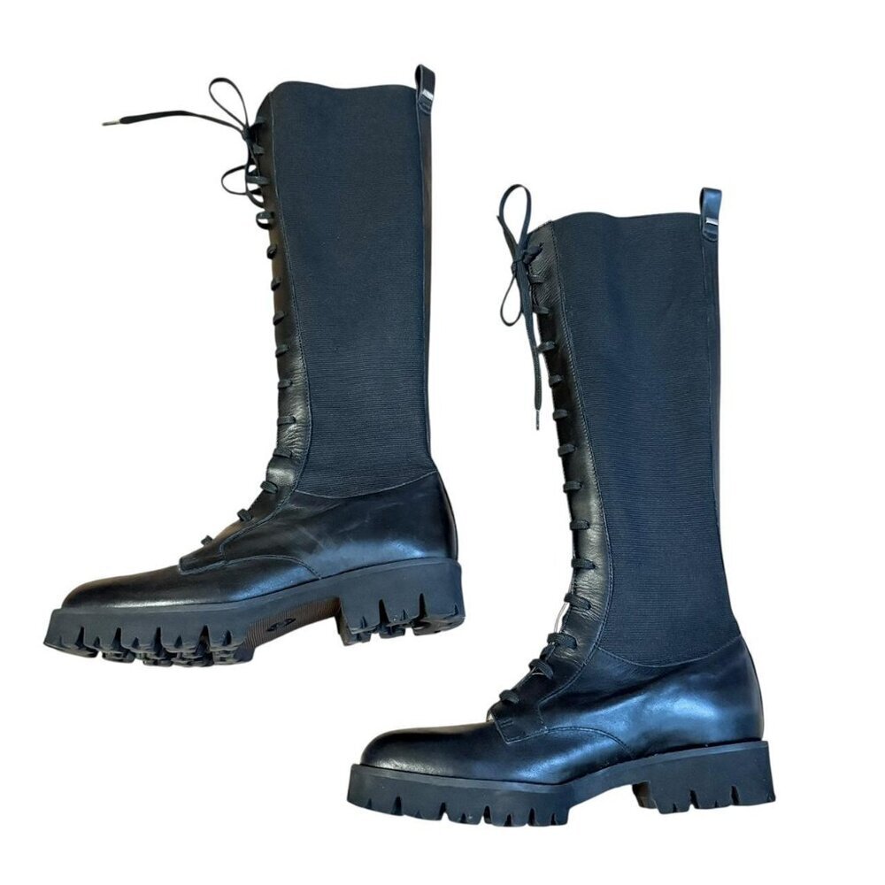 Theory Laced Lug Boot Black Size 37